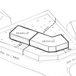 Projet de construction d’une double habitation - projet à Saint-Renan dans le Finistère en Bretagne. Projet réalisé par l'Atelier Cédric Didat