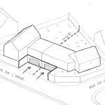 Projet de construction d’une double habitation - projet à Saint-Renan dans le Finistère en Bretagne. Projet réalisé par l'Atelier Cédric Didat