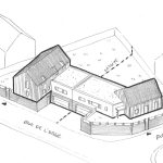 Projet de construction d’une double habitation - projet à Saint-Renan dans le Finistère en Bretagne. Projet réalisé par l'Atelier Cédric Didat