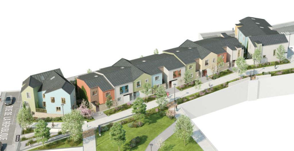 Créations de 14 maisons sur Brest en équipe avec deux autres architectes - projet à Brest dans le Finistère en Bretagne. Projet réalisé en partie par l'Atelier Cédric Didat ( 5 des 14 maisons)