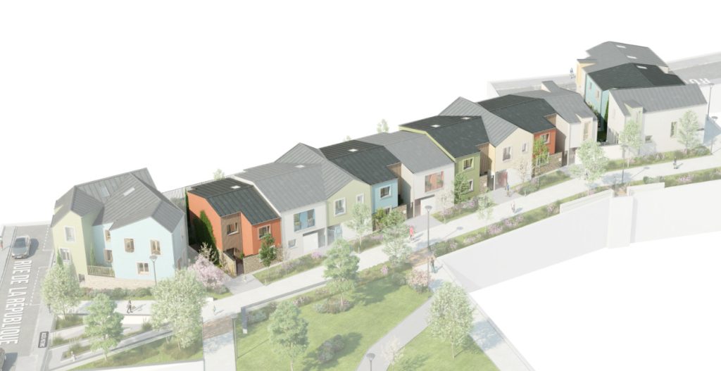 Créations de 14 maisons sur Brest en équipe avec deux autres architectes - projet à Brest dans le Finistère en Bretagne. Projet réalisé en partie par l'Atelier Cédric Didat ( 5 des 14 maisons)