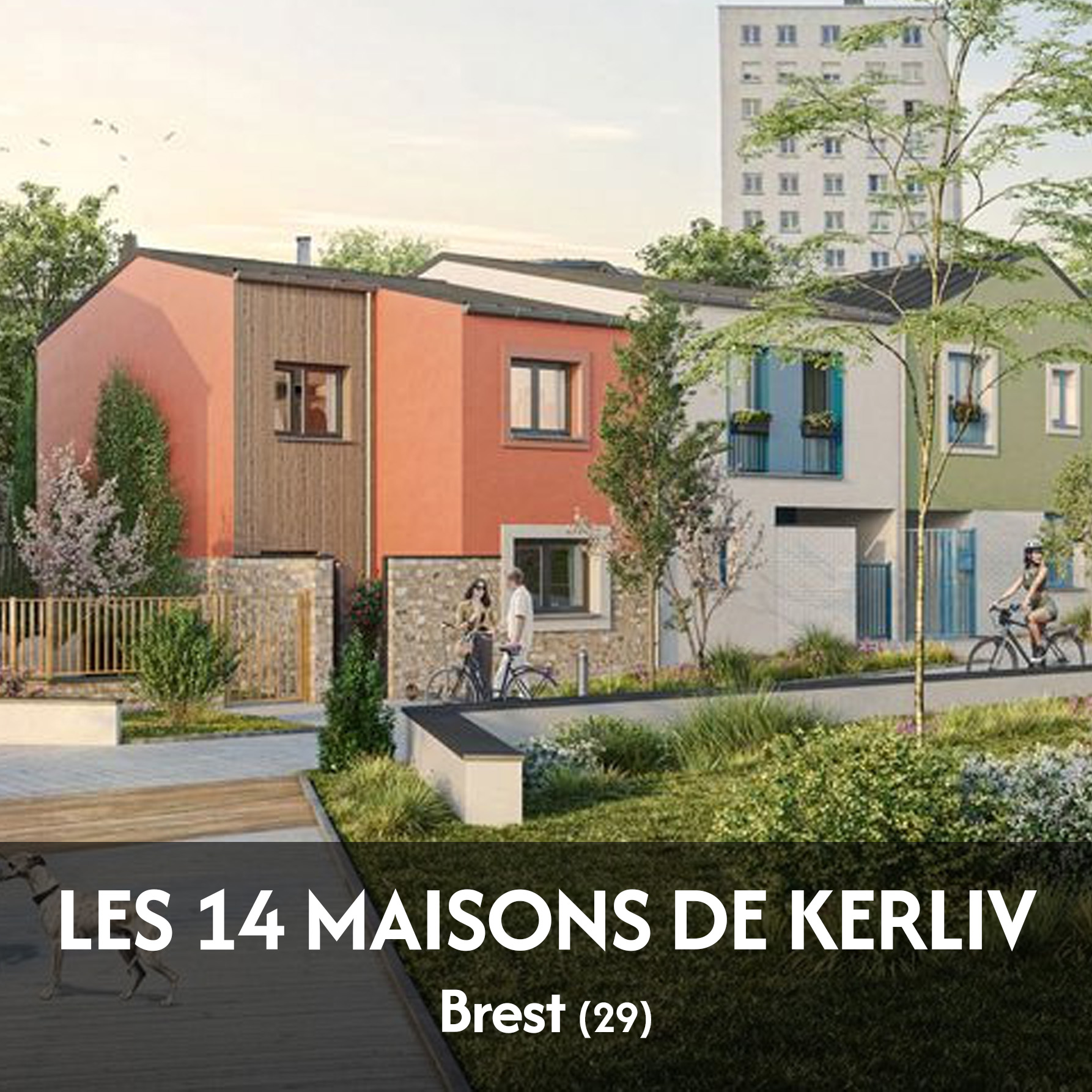 Créations de 14 maisons sur Brest en équipe avec deux autres architectes - projet à Brest dans le Finistère en Bretagne. Projet réalisé en partie par l'Atelier Cédric Didat ( 5 des 14 maisons)