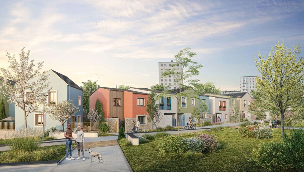 Créations de 14 maisons sur Brest en équipe avec deux autres architectes - projet à Brest dans le Finistère en Bretagne. Projet réalisé en partie par l'Atelier Cédric Didat ( 5 des 14 maisons)