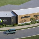 Création d'un ensemble d'entrepôts avec des partie ouvertes et d'autres closes. - projet à Lanrivoaré dans le Finistère en Bretagne. Projet réalisé par l'Atelier Cédric Didat - construction neuve pour la communauté de commune de l'iroise.