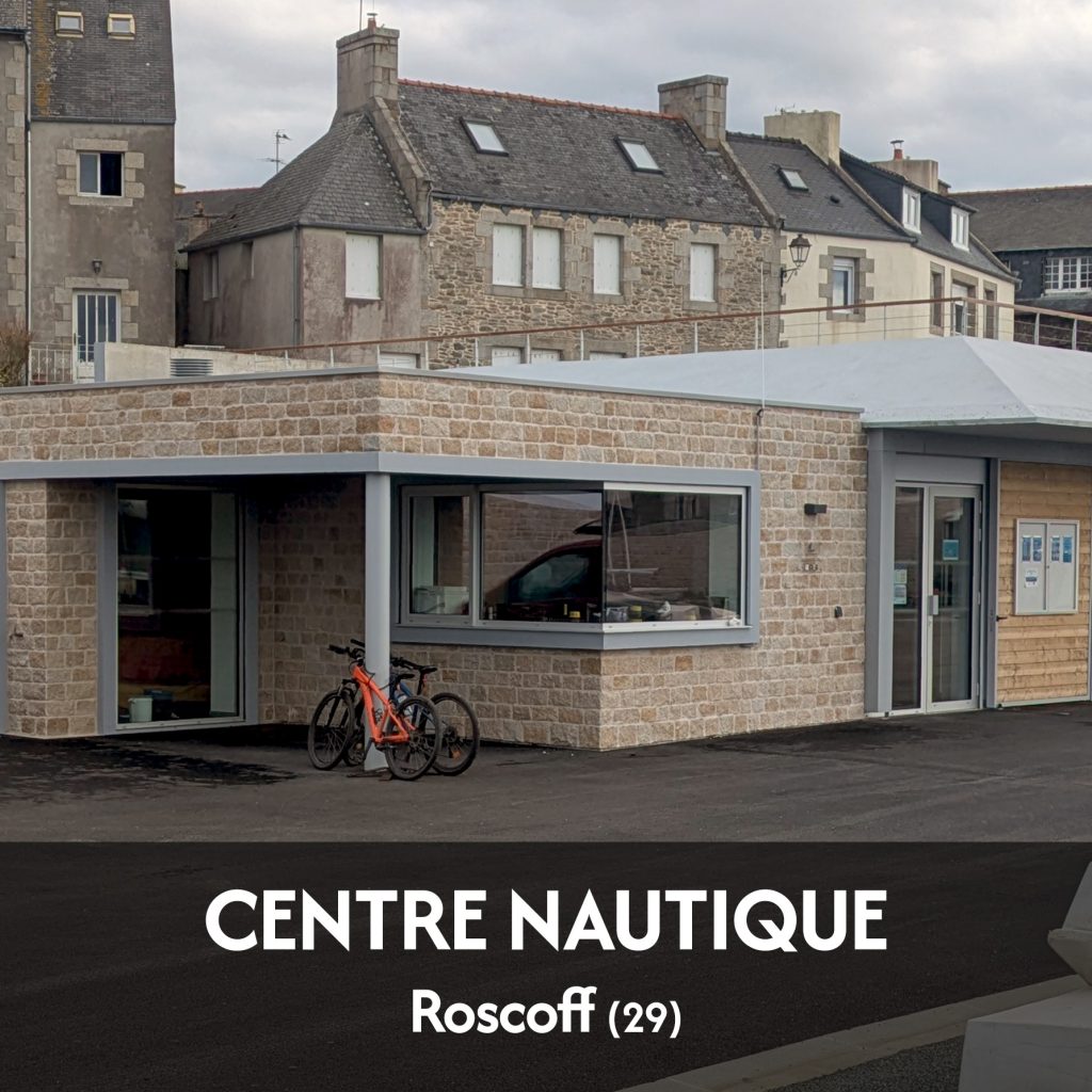 Construction d’un centre nautique - projet à Roscoff dans le Finistère en Bretagne. Projet réalisé par l'Atelier Cédric Didat