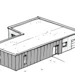 Maison penchée - projet à Plougonven dans le Finistère en Bretagne. Projet aux démarches environnementale réalisé par l'Atelier Cédric Didat - maison neuve, pouvant être passive.