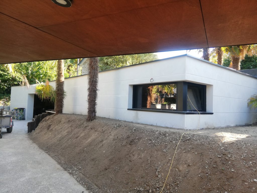 Création d'un garage - projet à Brest dans le Finistère en Bretagne. Projet réalisé par l'Atelier Cédric Didat - garage réalisé dans le cadre SOS ARCHI (demande urgente)