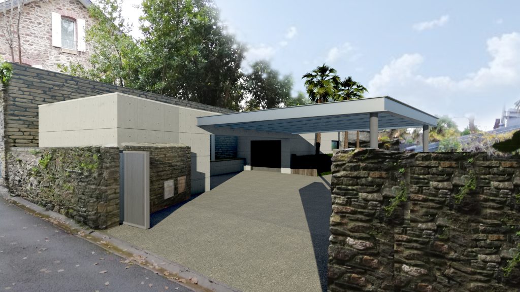 Création d'un garage - projet à Brest dans le Finistère en Bretagne. Projet réalisé par l'Atelier Cédric Didat - garage réalisé dans le cadre SOS ARCHI (demande urgente)