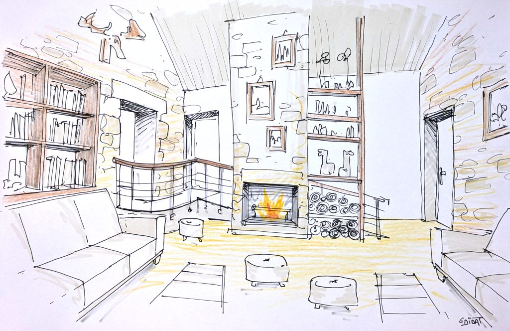 Réhabilitation d’une ancienne longère en un gîte - projet à Kerlouan dans le Finistère en Bretagne. Projet réalisé par l'Atelier Cédric Didat