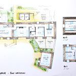 Réhabilitation d’une ancienne longère en un gîte - projet à Kerlouan dans le Finistère en Bretagne. Projet réalisé par l'Atelier Cédric Didat