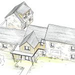 Réhabilitation d’une ancienne longère en un gîte - projet à Kerlouan dans le Finistère en Bretagne. Projet réalisé par l'Atelier Cédric Didat