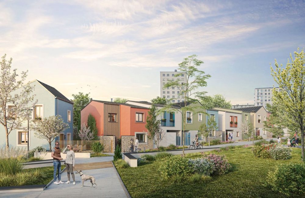 Créations de 14 maisons sur Brest en équipe avec deux autres architectes - projet à Brest dans le Finistère en Bretagne. Projet réalisé en partie par l'Atelier Cédric Didat ( 5 des 14 maisons)